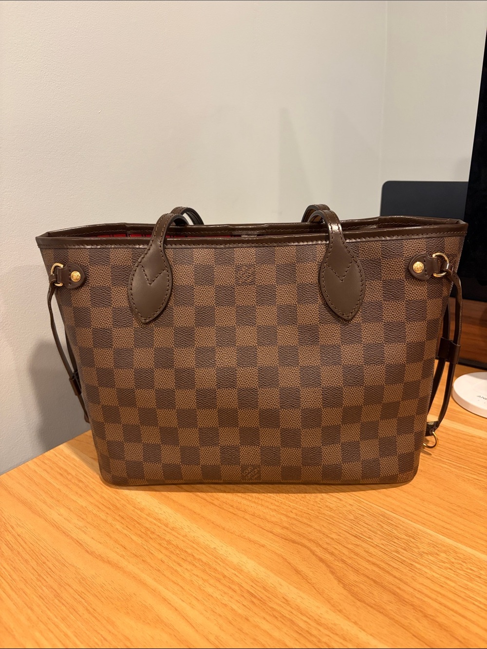 Louis Vuitton Brown Damier Ebene Canvas Tote PM